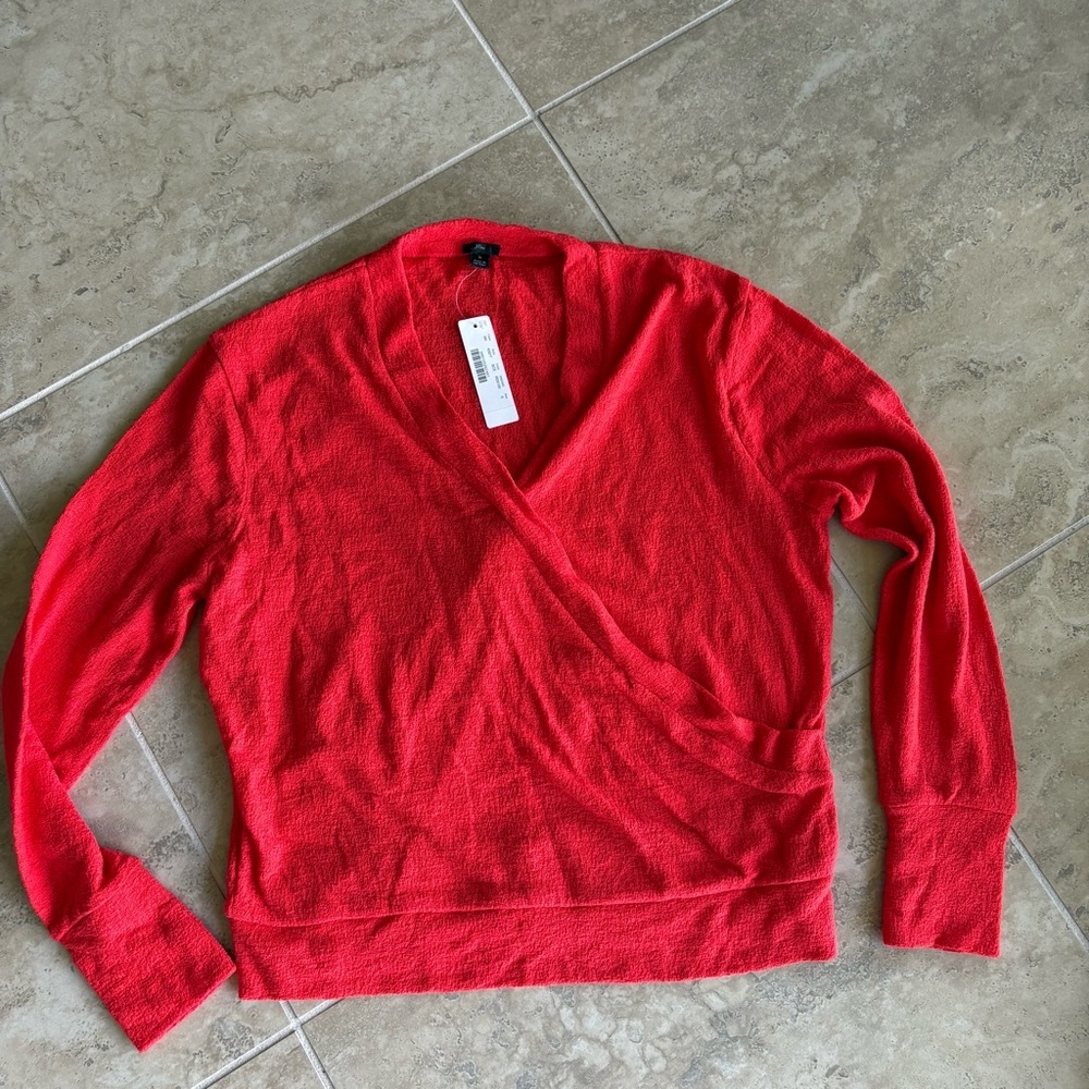 Red Wrap-Front Women's Top - Unbranded